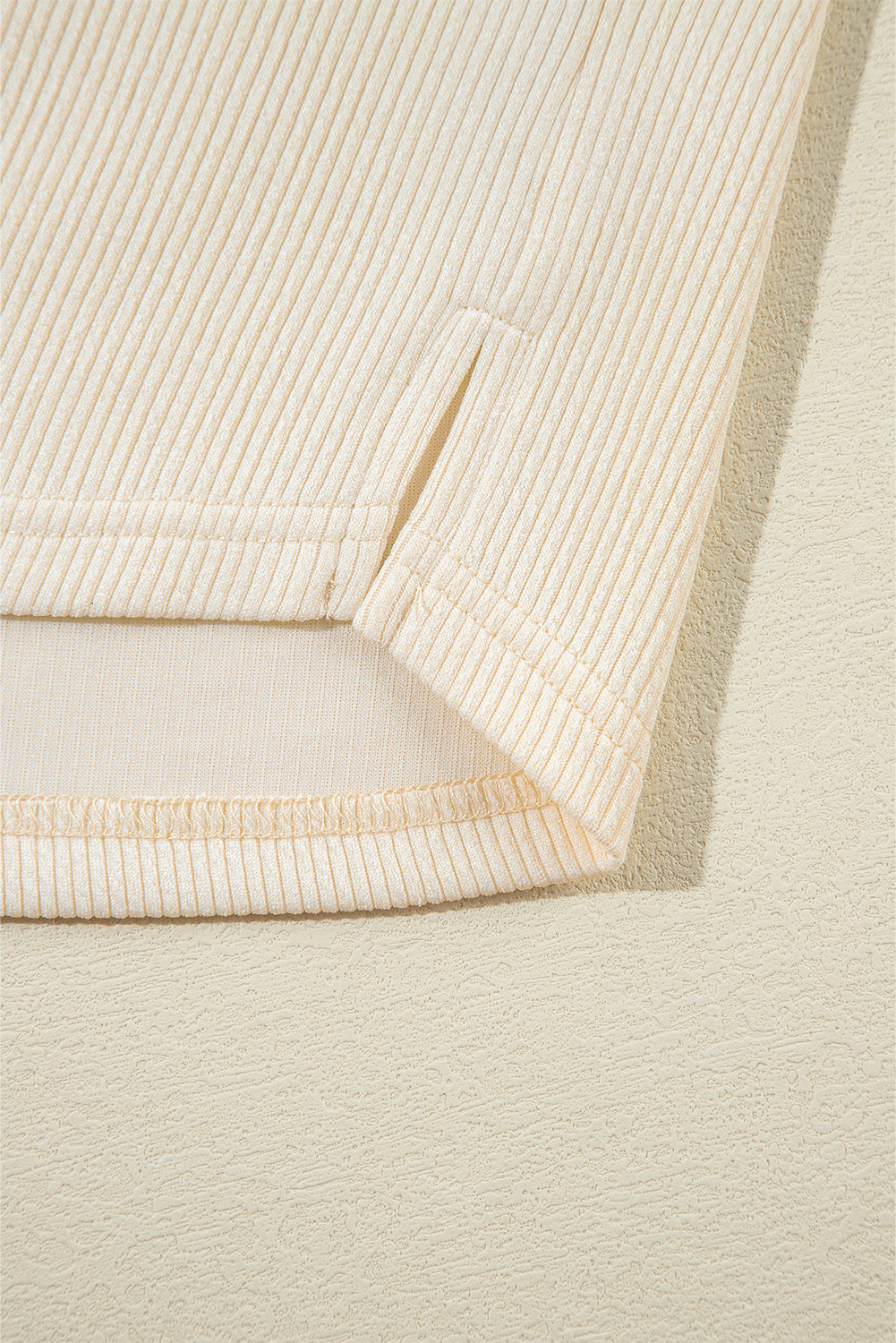 Pink Colorblock Patchwork Ribbed Oversized Sweatshirt