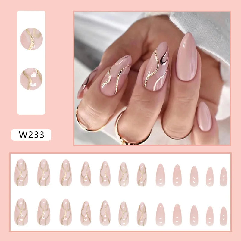 White Lips 24 Pcs Press on Nails Pink Gradient Fake Nails Glossy Artificial Finger Manicure Reusable False Nails for Women. Med Spa Nails. Aesthetic Nurse Nails