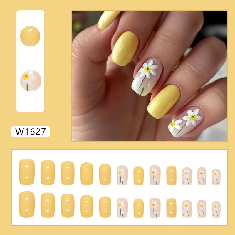 White Lips 24 Pcs Press on Nails Pink Gradient Fake Nails Glossy Artificial Finger Manicure Reusable False Nails for Women. Med Spa Nails. Aesthetic Nurse Nails