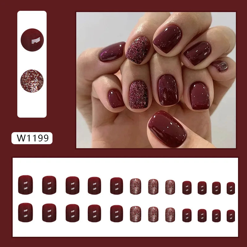 White Lips 24 Pcs Press on Nails Pink Gradient Fake Nails Glossy Artificial Finger Manicure Reusable False Nails for Women. Med Spa Nails. Aesthetic Nurse Nails