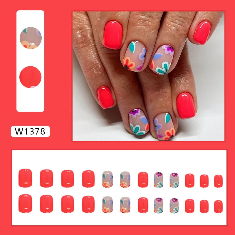 White Lips 24 Pcs Press on Nails Pink Gradient Fake Nails Glossy Artificial Finger Manicure Reusable False Nails for Women. Med Spa Nails. Aesthetic Nurse Nails