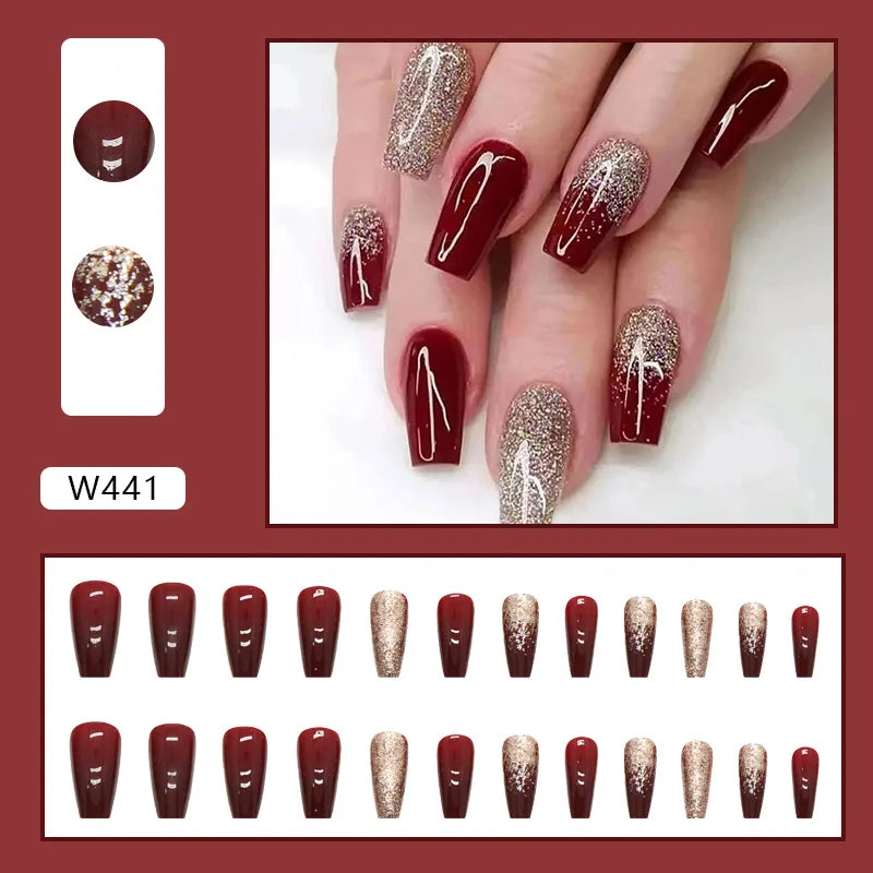 White Lips 24 Pcs Press on Nails Pink Gradient Fake Nails Glossy Artificial Finger Manicure Reusable False Nails for Women. Med Spa Nails. Aesthetic Nurse Nails