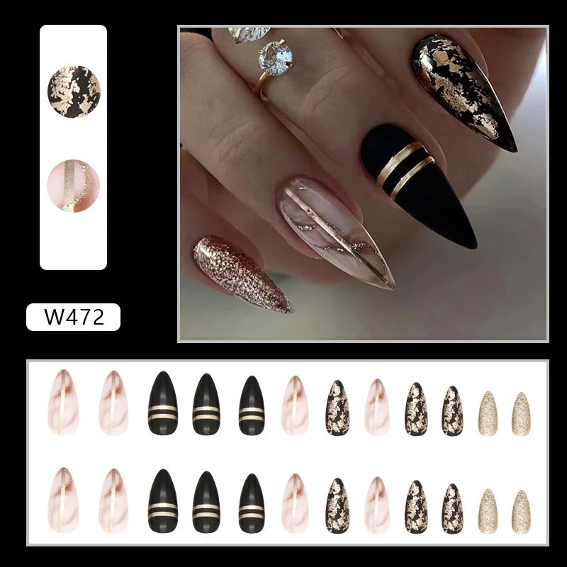 White Lips 24 Pcs Press on Nails Pink Gradient Fake Nails Glossy Artificial Finger Manicure Reusable False Nails for Women. Med Spa Nails. Aesthetic Nurse Nails