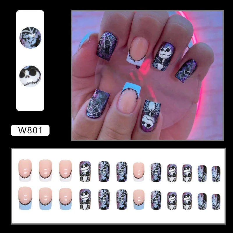 White Lips 24 Pcs Press on Nails Pink Gradient Fake Nails Glossy Artificial Finger Manicure Reusable False Nails for Women. Med Spa Nails. Aesthetic Nurse Nails