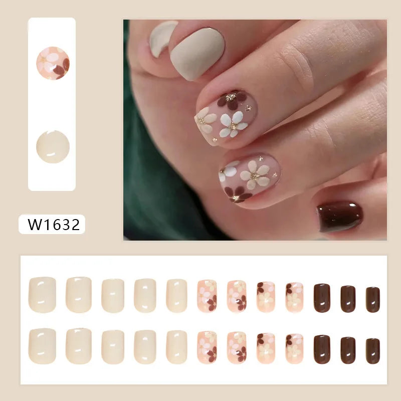 White Lips 24 Pcs Press on Nails Pink Gradient Fake Nails Glossy Artificial Finger Manicure Reusable False Nails for Women. Med Spa Nails. Aesthetic Nurse Nails