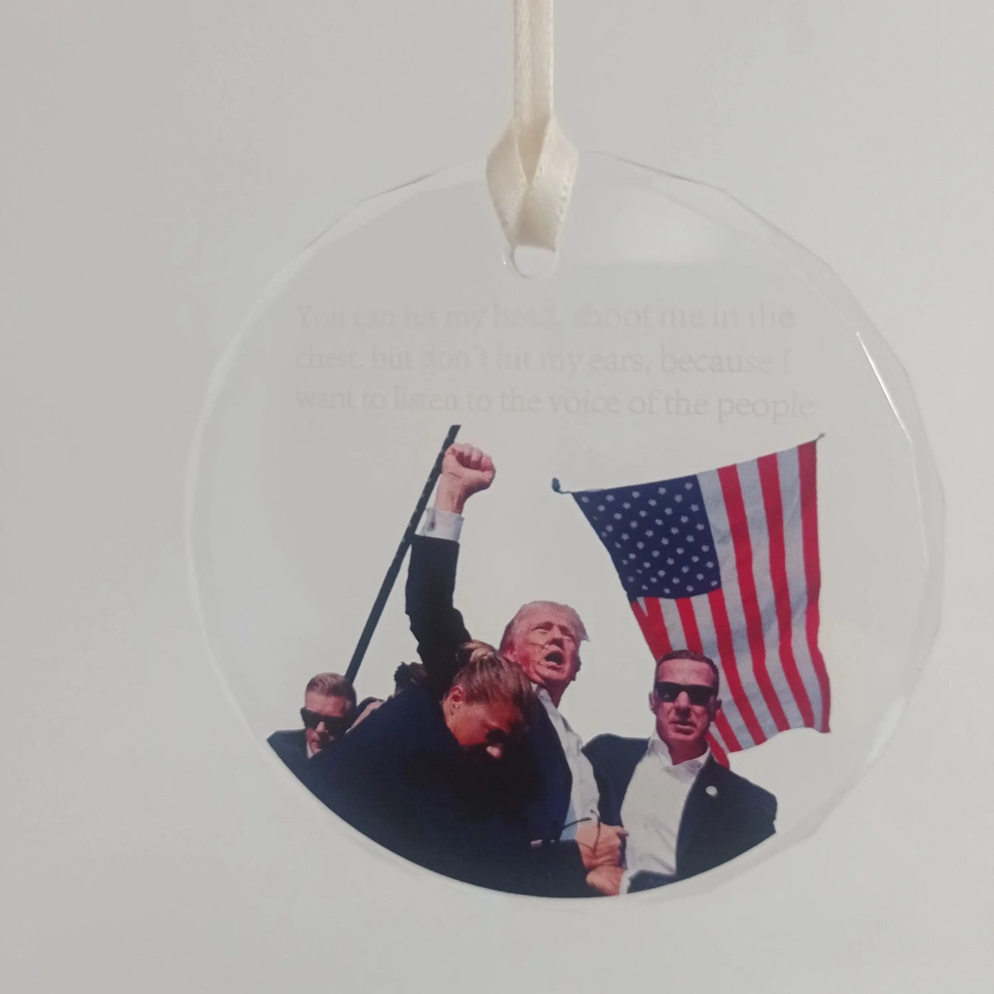 Trump Pendant, Fighting for Justice, Acrylic Car Pendant, Christmas Tree Ornaments, Historical Witness American Hotspot Souvenir