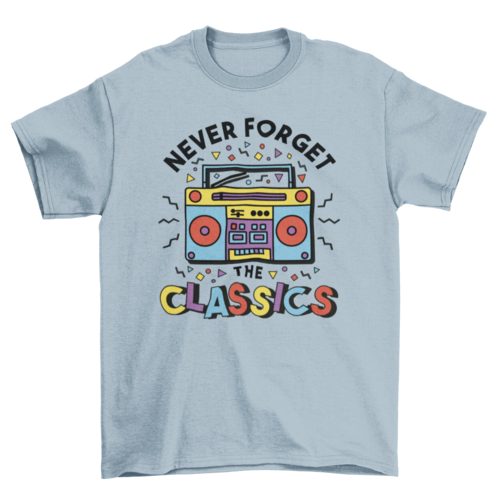 Mini Boombox retro colorful Speakers t-shirt