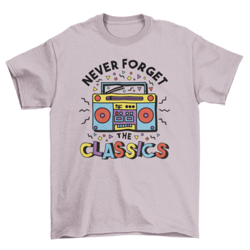 Mini Boombox retro colorful Speakers t-shirt