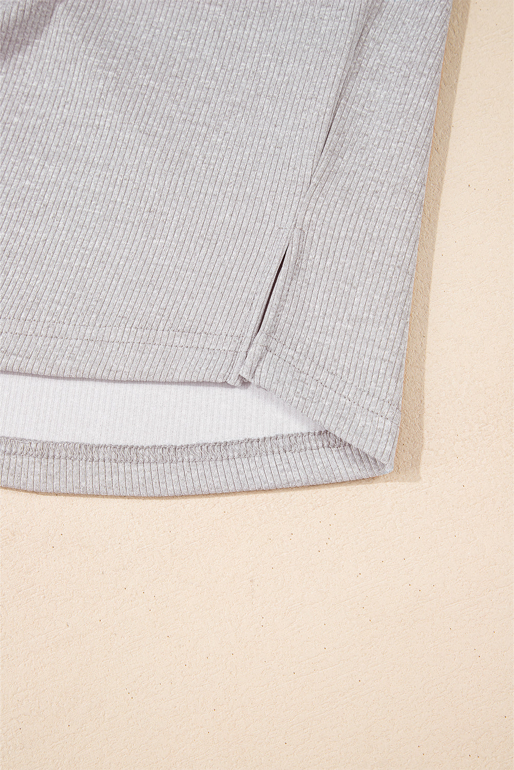 Pink Colorblock Patchwork Ribbed Oversized Sweatshirt