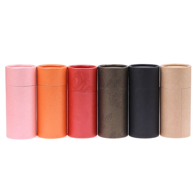 Round Cardboard Gift Box Cosmetic Essential Oil Bottle Packaging Box Lipstick Perfume Packaging Kraft Paper Tube Boxes