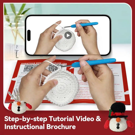 Christmas Crochet Kits Snowman Beginner Crochet Kits Craft Supplies With English Video Tutorials Christmas Handmade Knitting Kit