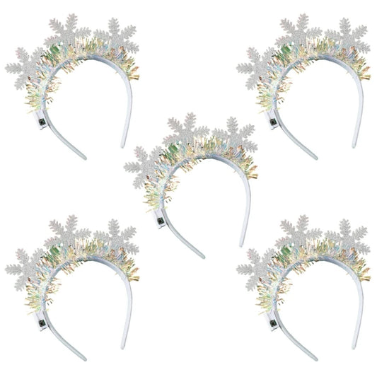 5Pcs Lovely Light up Headband Glowing Headwear Festive Christmas Party Supplies Creative Hair Ornament Accessories