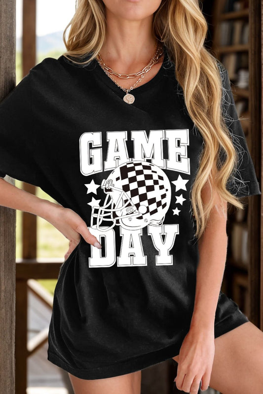 GAME DAY Round Neck Short Sleeve T-Shirt