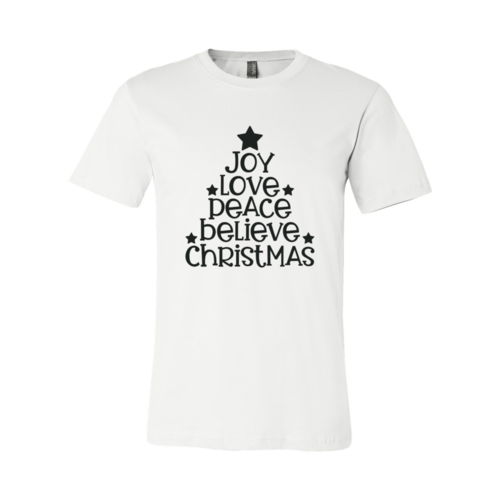 Joy Love Peace Believe Christmas Shirt