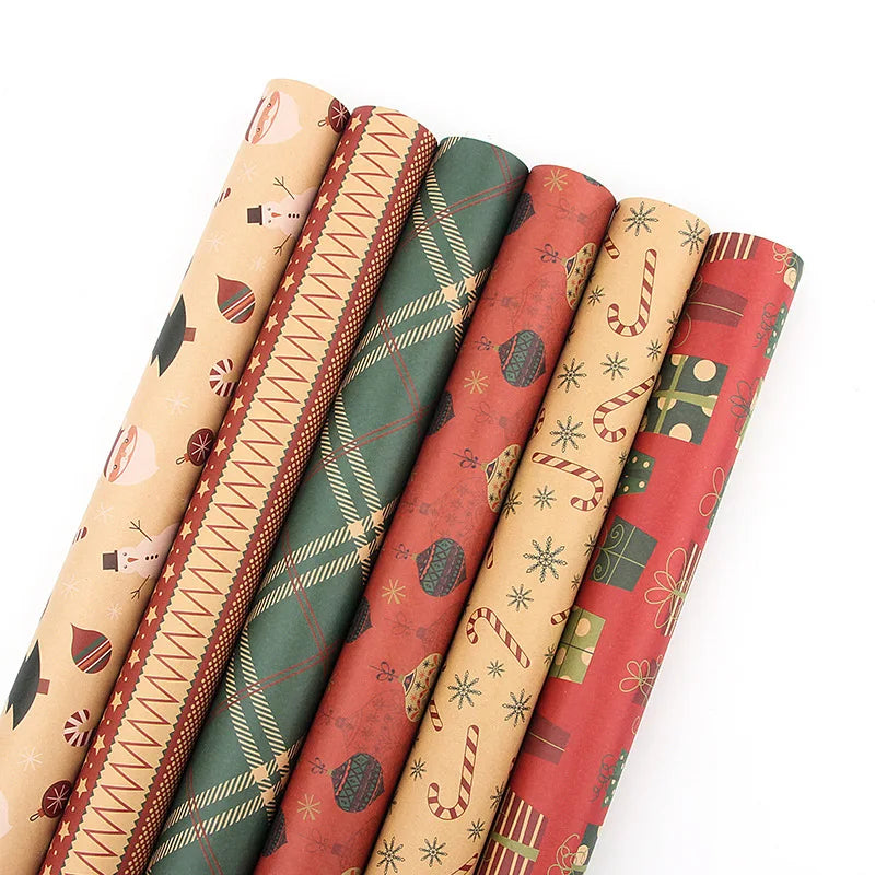 50x70cm Kraft Paper Roll Gift Wrapping Paper for Baby Shower Holiday Party Christmas Wedding Colorful Wrapping Paper Sheets