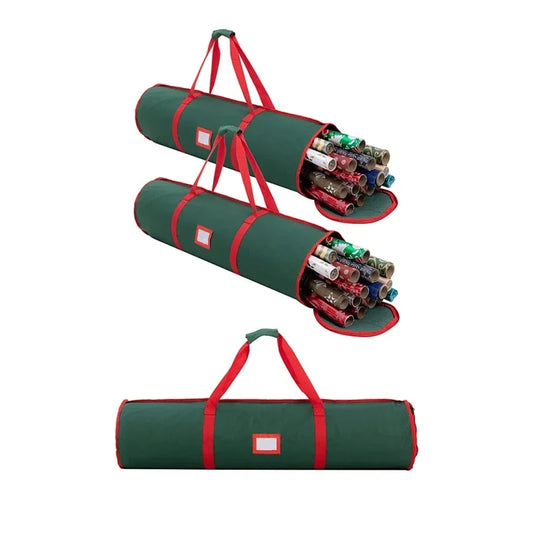 Christmas Wrapping Paper Storage Bag Oxford Cloth Paper Roll Container