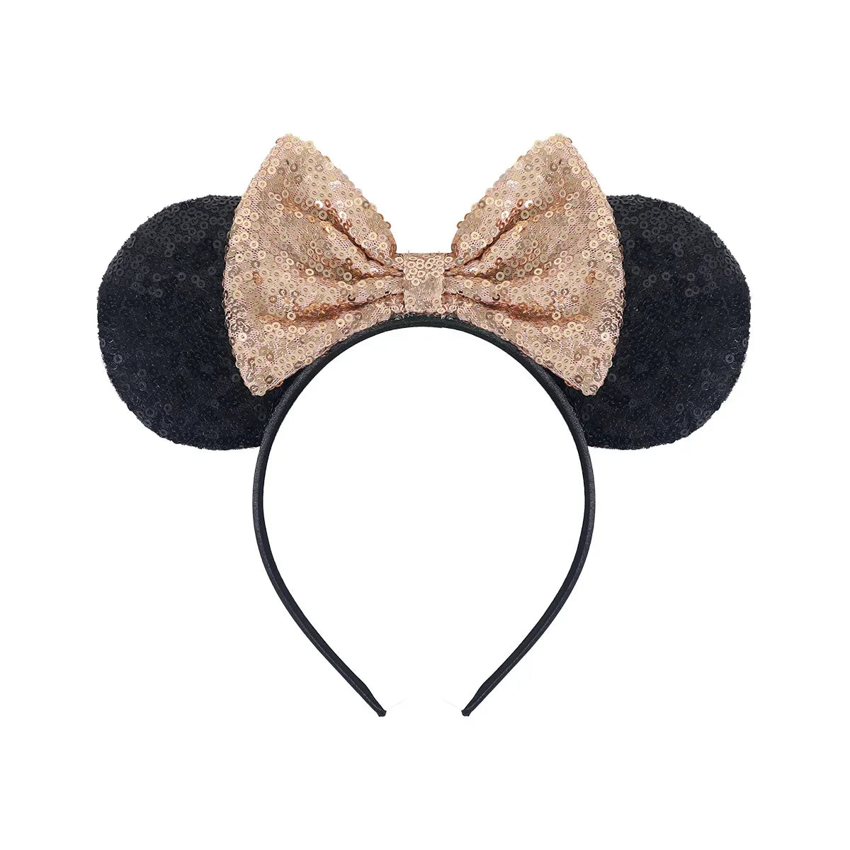 Christmas Headbands Kids Disney Classic Glitter Mickey Minnie Mouse Headband bow-knot Ears Hair Hoop Party Xmas Hair Accessories