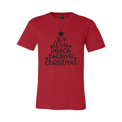 Joy Love Peace Believe Christmas Shirt