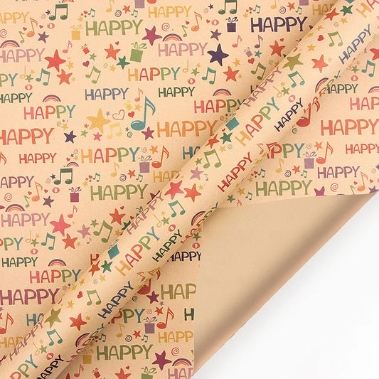 50x70cm Kraft Paper Roll Gift Wrapping Paper for Baby Shower Holiday Party Christmas Wedding Colorful Wrapping Paper Sheets