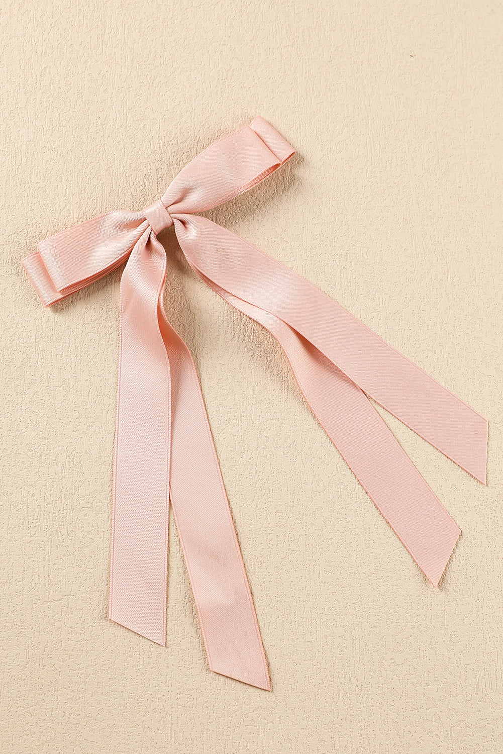 Apricot Pink Elegant Terylene Double Bow Hair Clip