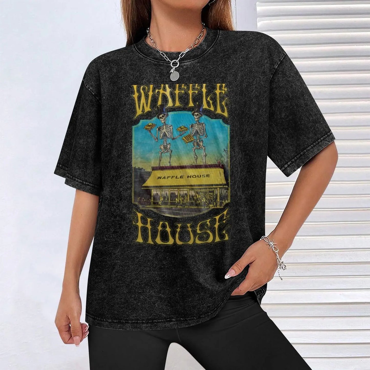 Vintage Dead Waffle Grateful House T-Shirt cheap stuff anime t shirts