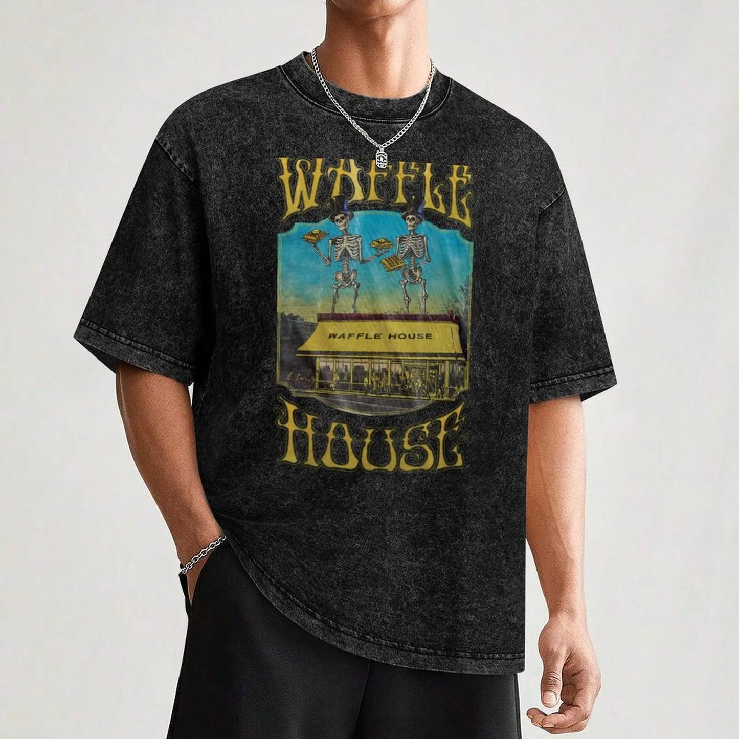 Vintage Dead Waffle Grateful House T-Shirt cheap stuff anime t shirts