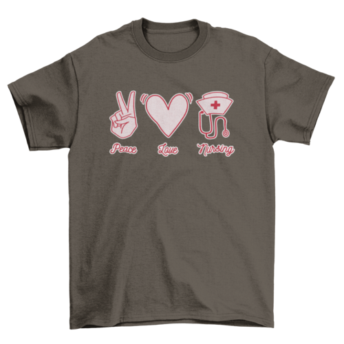 Peace love nursing t-shirt