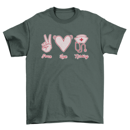 Peace love nursing t-shirt