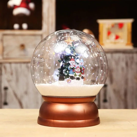 Christmas decoration music Santa snow ball globe snow globe box with music for Christmas