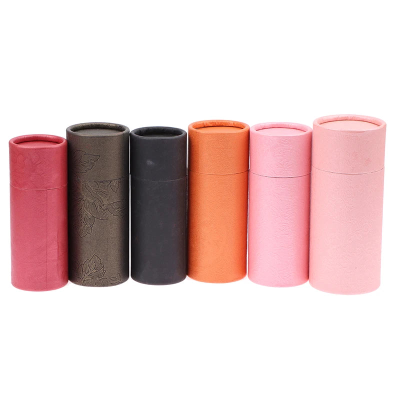 Round Cardboard Gift Box Cosmetic Essential Oil Bottle Packaging Box Lipstick Perfume Packaging Kraft Paper Tube Boxes