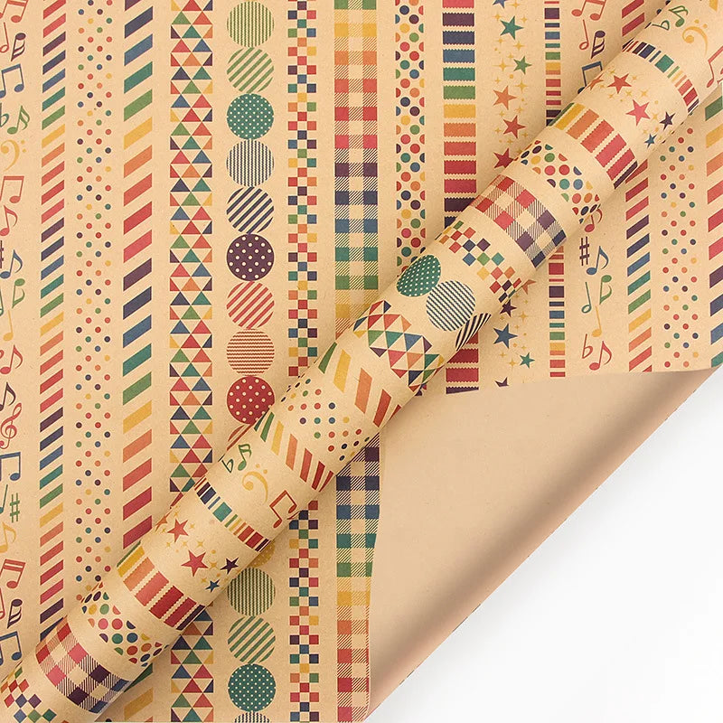 50x70cm Kraft Paper Roll Gift Wrapping Paper for Baby Shower Holiday Party Christmas Wedding Colorful Wrapping Paper Sheets