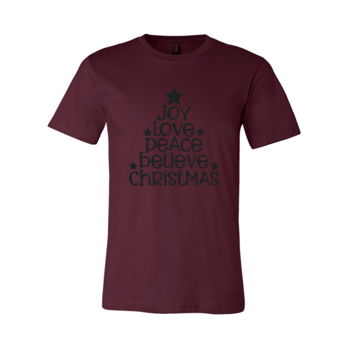 Joy Love Peace Believe Christmas Shirt