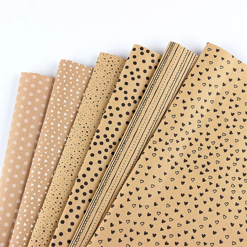 50x70cm Kraft Paper Roll Gift Wrapping Paper for Baby Shower Holiday Party Christmas Wedding Colorful Wrapping Paper Sheets