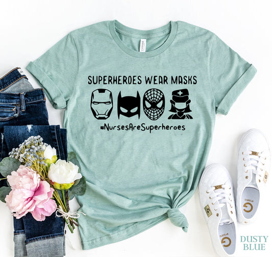 Superheroes Wear Masks T-shirt