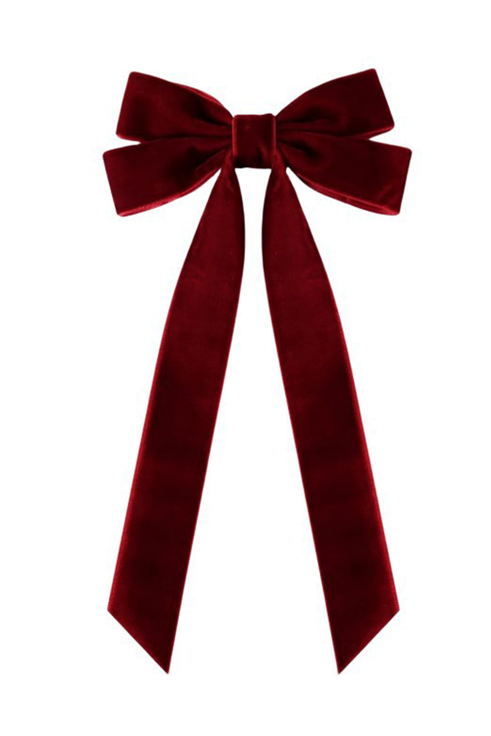 Red Sandalwood Solid Color Velvet Bowknot Frenchy Hair Clip