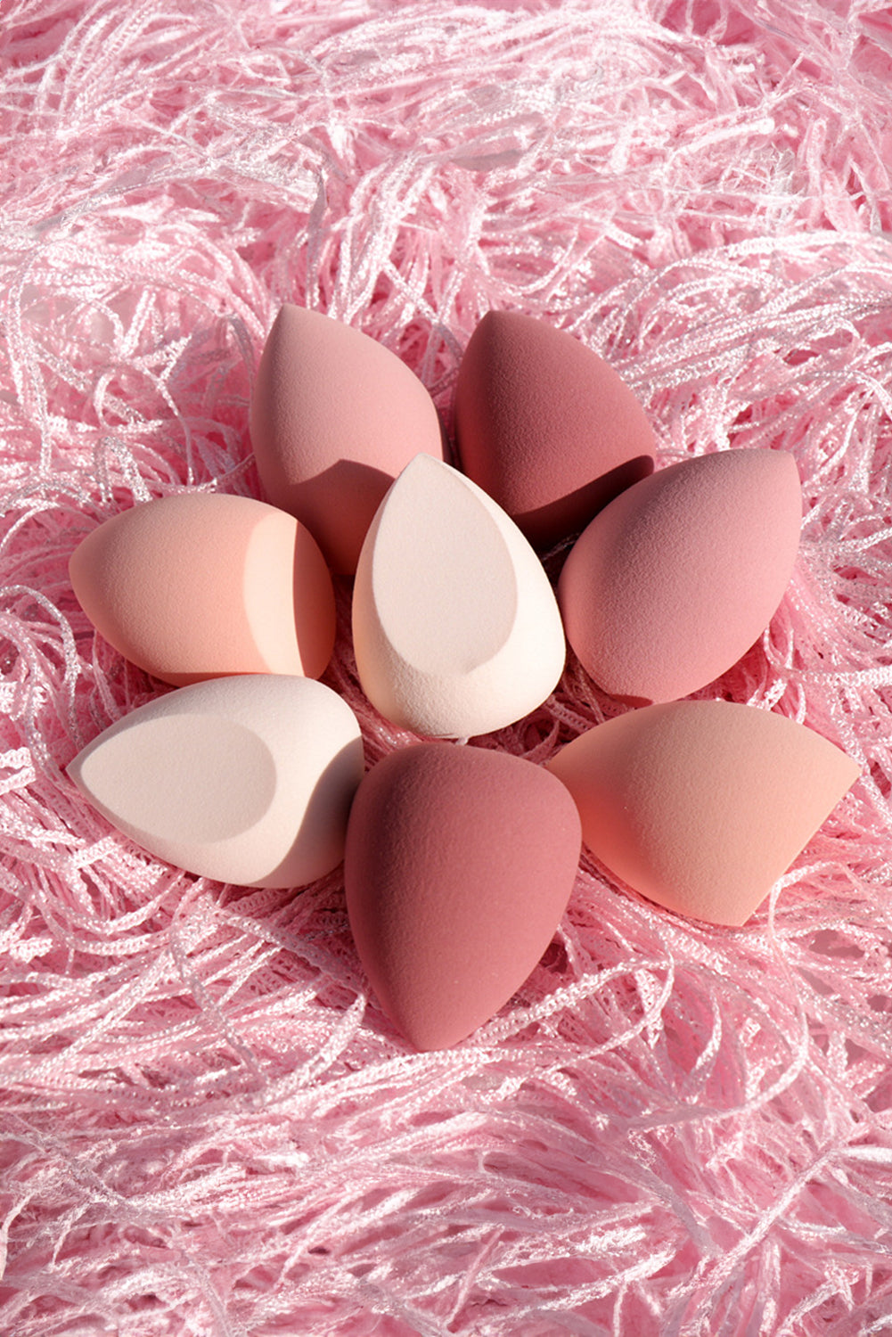 Peach Blossom 4pcs Water Drop Shape Makeup Sponge