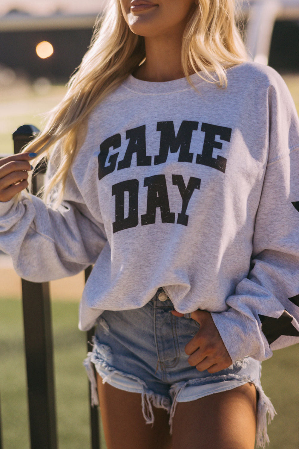 GAME DAY Long Sleeve Round Neck Sweatshirt