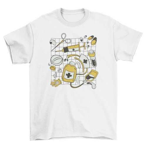 Nurse medical elements t-shirt