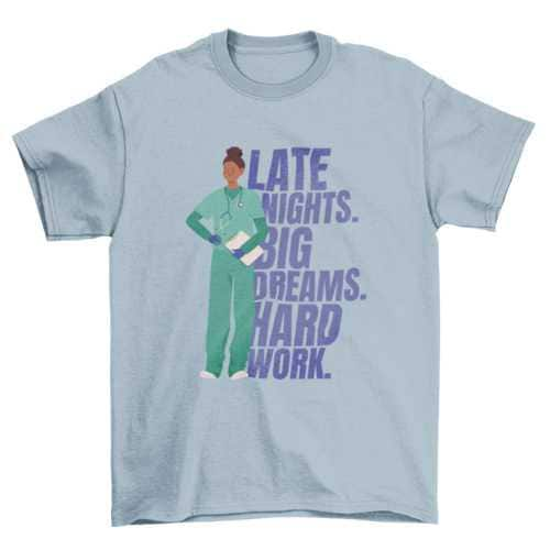 Nurse job hard work quote t-shirt