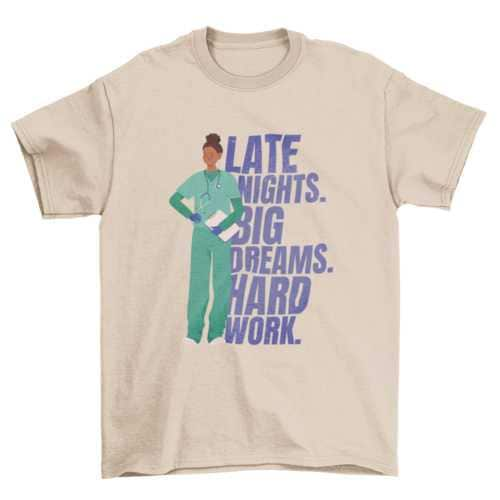 Nurse job hard work quote t-shirt