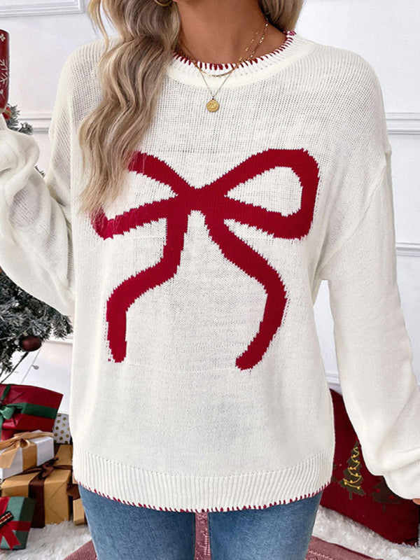 Loose Long Sleeve Crewneck Christmas Sweater