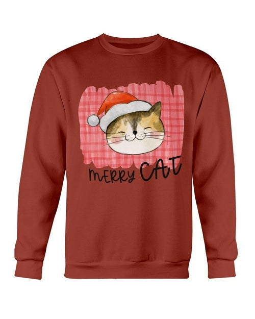 Merry Cat Christmas Sweatshirt